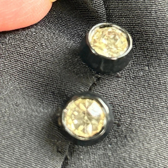 Vintage Campus Casual Of California Black Feather Accent Blazer‎ Whimsigoth - Picture 9 of 12